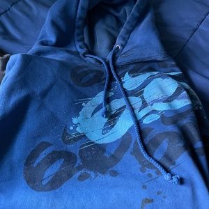 Y2K blue hoodie
